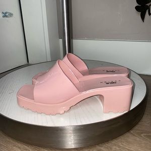 ASOS jelly pink sandals